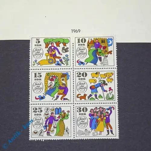 Briefmarken Block DDR 1969 Mi.Nr ? 5 Pfennig bis 30 Pfennig , siehe Bilder