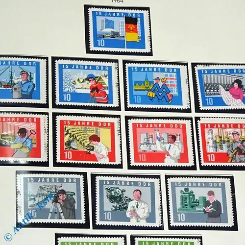 30 Briefmarken DDR 1964 Mi.-Nr. ? , 30 x 10 Pfennig Marken , siehe Detailbilde