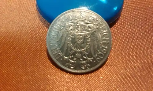 Münze deutsches  Kaiserreich 25 Pfennig 1909 A  , ss+/vz