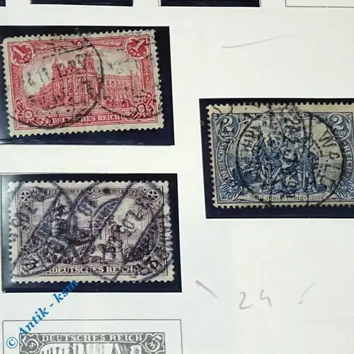 12 Briefmarken von 1902 Mi.-Nr. ? , 2 Pfennig bis 2 Mark , siehe Detailbilde