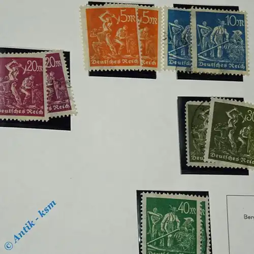 16 Briefmarken von 1922/23 Mi.-Nr. ? , 5  Mark bis 40 Mark , siehe Detailbilde