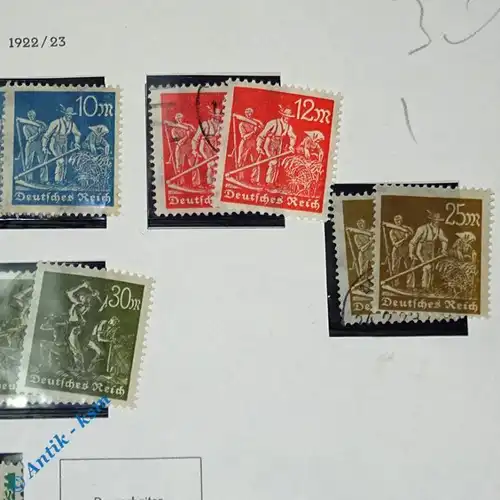 16 Briefmarken von 1922/23 Mi.-Nr. ? , 5  Mark bis 40 Mark , siehe Detailbilde