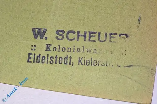 Notgeld 1 Mark Kriegshilfe Eidelstedt , 16.03.1915 , Stempel W. Scheuer Hamburg