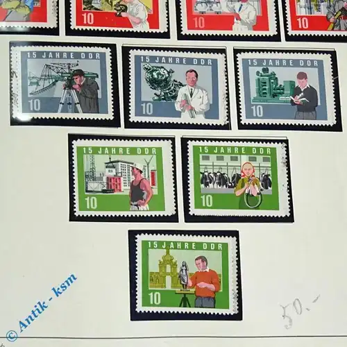 30 Briefmarken DDR 1964 Mi.-Nr. ? , 30 x 10 Pfennig Marken , siehe Detailbilde