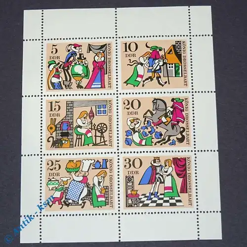 Briefmarken Block DDR 1967 Mi.Nr ? 5 Pfennig bis 30 Pfennig , siehe Bilder