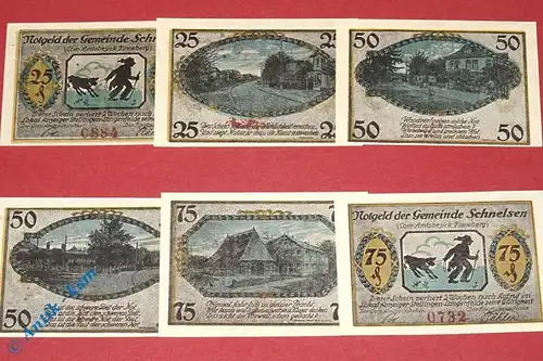 6 x Notgeld Schnelsen , Hamburg , german emergency money , M/G 1192.1 , kfr/unc