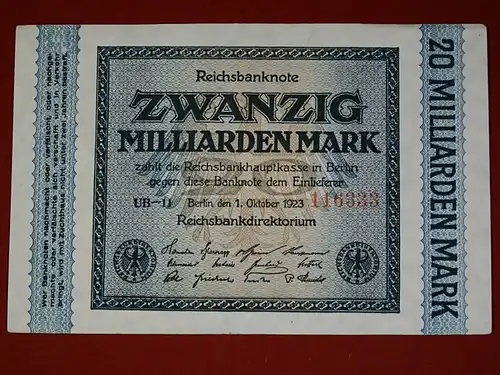 Ro. 115 e, 20 Milliarden vom 01.10.1923