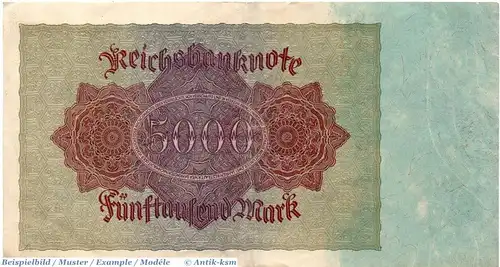 Reichsbanknote , 5.000 Mark Schein in gbr. DEU-88 , Rosenberg 77 , P 78 , vom 19.11.1922 , Nachkriegszeit und Inflation