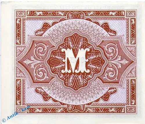 Alliierte Banknote , 1 Mark Schein in kfr. US-Druck , AMB-2.a , Rosenberg 201 , P 192 , von 1944 , Alliierte Militärbehörde