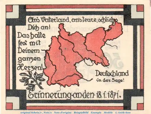 Notgeld Marktgemeinde Trappstadt 1335.2.b , 50 Pfennig ohne Druckfirma , von 1921 , Bayern Seriennotgeld