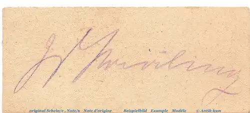 Notgeld Buchhandlung Kräling Siedlinghausen 1224.1.e , 10 Pfennig Schein in kfr. o.D. Westfalen Seriennotgeld