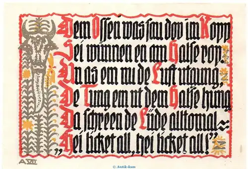 Notgeld Stadt Schöppenstedt 1199.1.b , 50 Pfennig Schein Ohne - N - in kfr. o.D. Niedersachsen Seriennotgeld