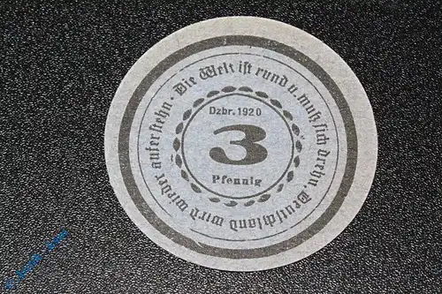 Notgeld Görlitz , Nachrichten & Anzeiger , 3 Pfennig Schein , Mehl Grabowski 449.4 , Schlesien Seriennotgeld