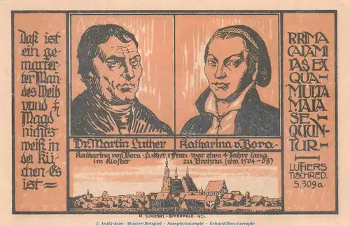 Notgeld Stadt Brehna 160.3 , 50 Pfennig Schein Nr.12 in kfr. von 1921 , Sachsen Anhalt Seriennotgeld