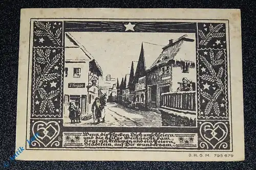 Notgeld Bolkenhain , 50 Pfennig Schein , Einfarbig , Mehl Grabowski 137.1 , Schlesien Seriennotgeld