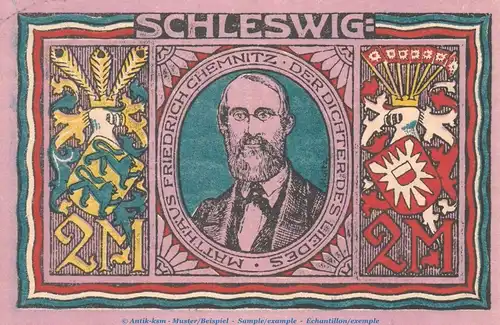 Notgeld Landesbürgerrat Altona 29.1.b , 2 Mark schwarz -L über B- in kfr. von 1922 , Hamburg Seriennotgeld
