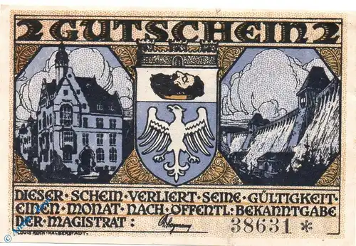 Notgeld Neheim a.d. Ruhr , 2 Mark Schein , Mehl Grabowski 931.1 A , Nordrhein Westfalen Serien Noptgeld