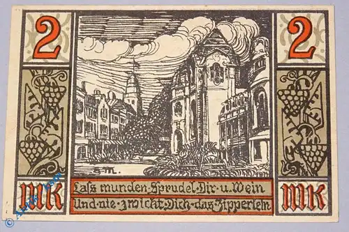 Notgeld Bad Neuenahr , 2 Mark Schein , Reihe 1 Scheck 5 , Mehl Grabowski 938.1 , von 1922 , Rheinland Seriennotgeld