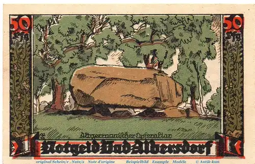 Notgeld Albersdorf , 50 Pfennig Schein , Mehl Grabowski 9.1 , von 1922 , Schleswig Holstein Seriennotgeld