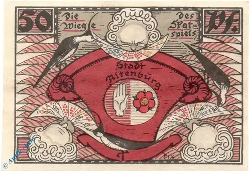 Notgeld Altenburg , 50 Pfennig Schein Nr 6 , Mehl Grabowski 21.2 , von 1921 , Thüringen Seriennotgeld