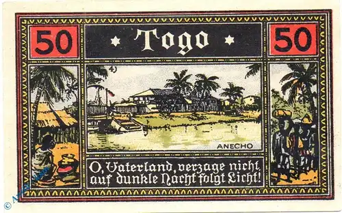 Notgeld Amt Neustadt , 50 Pfennig Schein Nr 4 , Serie 1 , Mehl Grabowski 961.1 , von 1922 , Mecklenburg Vorpommern Seriennotgeld