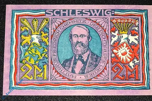 Notgeld Altona , 2 Mark Schein blau , Mehl Grabowski 29.2 b , von 1922 , Hamburg Seriennotgeld