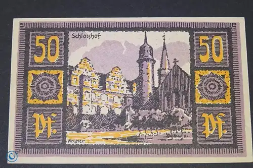 Notgeld Merseburg , 50 Pfennig Schein E , Mehl Grabowski 884.2 , von 1921 , Sachsen Anhalt Seriennotgeld
