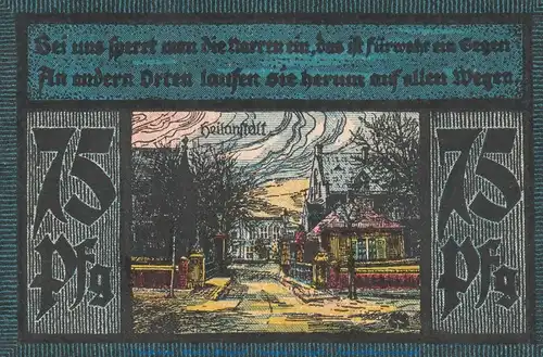 Notgeld Stadt Nieder Marsberg 971.1 , 75 Pfennig Schein in kfr. von 1920 , Westfalen Seriennotgeld