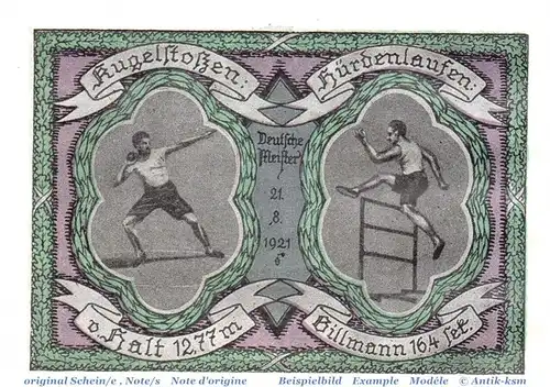 Notgeld Naunhof e.V. 50 Pfennig Schein Nr 1 in kfr. Mehl Grabowski 930.1 , von 1921 , Sachsen Seriennotgeld