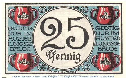 Notgeld Marburg , 25 Pfennig Schein braungrau in kfr. Mehl Grabowski 867.3 , von 1921 , Hessen Seriennotgeld
