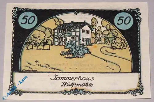 Notgeld Tangstedt , 50 Pfennig Schein Nr 1 , Mehl Grabowski 1309.1 , Schleswig Holstein Seriennotgeld
