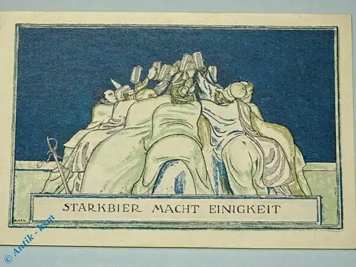 Notgeld Kahla , wasserliniert , 75 Pfennig Schein Nr 6 , Mehl Grabowski 668.11 , von 1921 , Thüringen Seriennotgeld