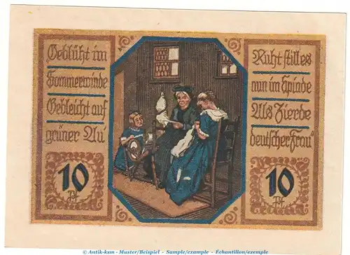 Notgeld Stadt Katscher 680.1 , 10 Pfennig Schein -September- in kfr. von 1921 , Ober Schlesien Seriennotgeld