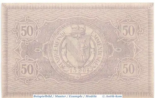 Notgeld Emmendingen , 50 Pfennig Schein in kfr. Tieste 1705.05.35 , von 1917 , Baden Verkehrsausgabe