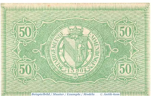Notgeld Emmendingen , 50 Pfennig Schein in kfr. Tieste 1705.05.32 , von 1917 , Baden Verkehrsausgabe