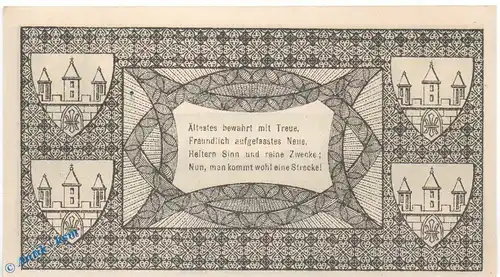 Notgeld Friedeberg , 25 Pfennig Schein in kfr. Tieste 2000.05.02 , von 1920 , Brandenburg Verkehrsausgabe