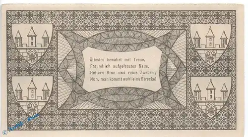 Notgeld Friedeberg , 50 Pfennig Schein in kfr. Tieste 2000.05.03 , von 1920 , Brandenburg Verkehrsausgabe