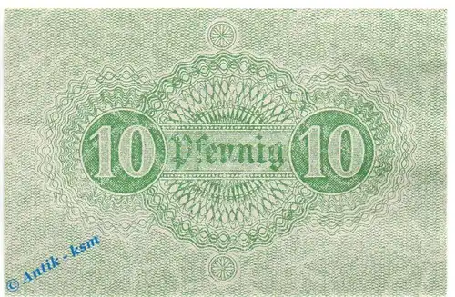 Notgeld Ladenburg , 10 Pfennig Schein in kfr. Tieste 3800.05.05 , von 1919 , Baden Verkehrsausgabe