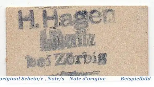 Notgeld Löberitz , H. Hagen , 20 Pfennig Schein in kfr. Tieste 4185.05.04 , o.D. Sachsen Anhalt Verkehrsausgabe
