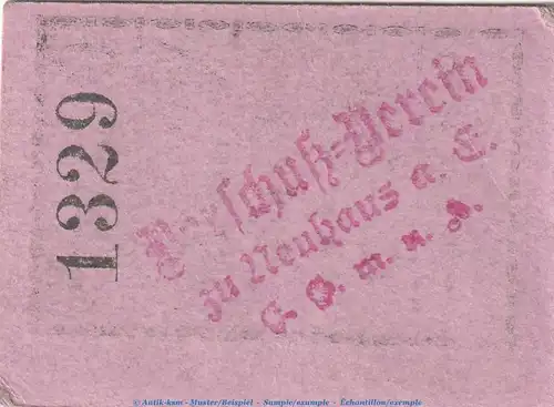 Notgeld Vorschussverein Neuhaus , 50 Pfennig Schein in kfr. Tieste 4860.05.02 o.D. Niedersachsen Verkehrsausgabe