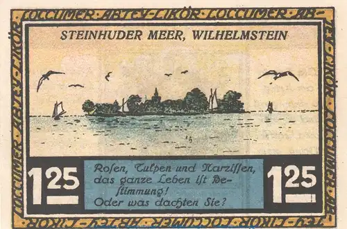 Notgeld E. Bornemann & Co. Rehburg 1106.1 , 125 Pfennig Schein Nr.1 in kfr. von 1921 , Niedersachsen Seriennotgeld