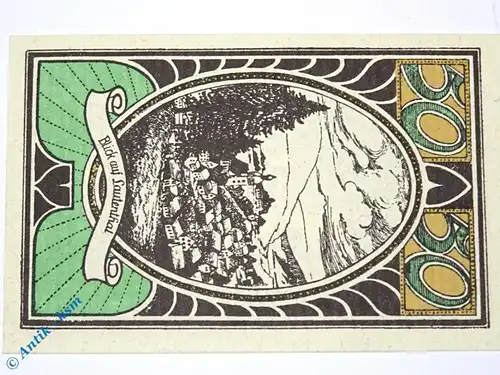 Notgeld Lautenthal , 50 Pfennig Schein Nr 1 , Blick auf Lautenthal , Mehl Grabowski 778.2 , von 1921 , Niedersachsen Serien Notgeld