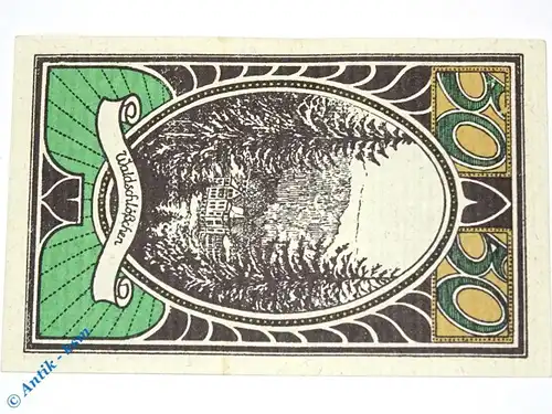 Notgeld Lautenthal , 50 Pfennig Schein Nr 9 , Waldschlößchen , Mehl Grabowski 778.2 , von 1921 , Niedersachsen Serien Notgeld