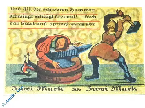 Notgeld Lüdinghausen , 2 Mark Schein , Mehl Grabowski 837.1 , von 1921 , Westfalen Serien Notgeld