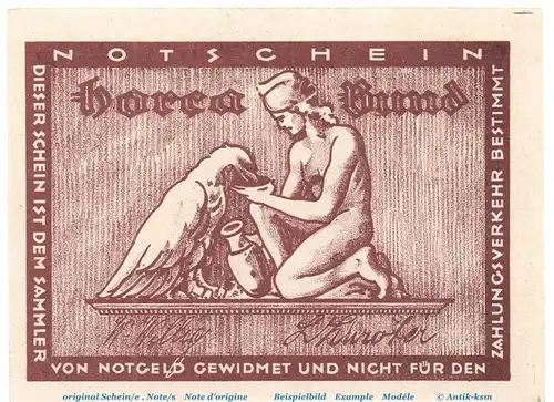 Notgeld Horca Bund Lübeck 821.1 , 25 Pfennig Schein in kfr. o.D. Schleswig Holstein Seriennotgeld