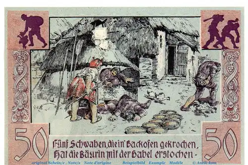 Notgeld Stadt Lucka 816.1 , 50 Pfennig Schein in kfr. von 1921 , Thüringen Seriennotgeld