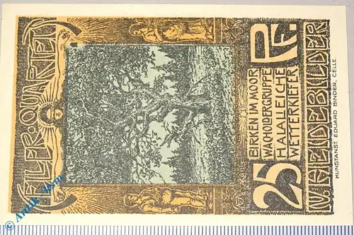 Notgeld Celle , Serie 4 , 25 Pfennig Schein , Mehl Grabowski 226.4 a , Niedersachsen Serien Notgeld