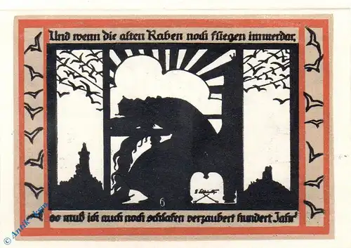 Notgeld Rossla , 50 Pfennig Schein Nr 6 , graubraun , Mehl Grabowski 1136.2 , Sachsen Anhalt Seriennotgeld