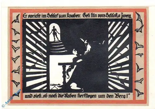 Notgeld Rossla , 50 Pfennig Schein Nr 5 , graubraun , Mehl Grabowski 1136.2 , Sachsen Anhalt Seriennotgeld