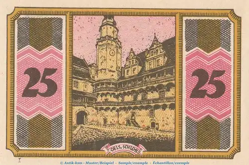 Notgeld Kaufmännischer Verein Oels 1008.1 , 25 Pfennig Schein in kfr. o.D. Schlesien Seriennotgeld